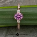 The "Avalon" in 14k rose gold with 1.24-carat Montana sapphire