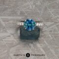 The Deluxe pave "Claire" in platinum with 2.81-carat Montana sapphire