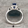 The "Kacie" ring in platinum with 2.66-Carat Ceylon Sapphire