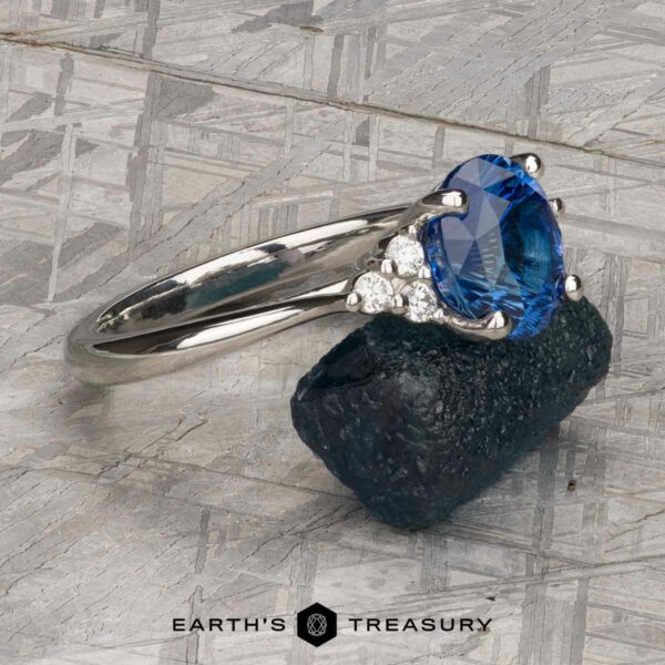 The "Kacie" ring in platinum with 2.66-Carat Ceylon Sapphire The "Kacie" ring in platinum with 2.66-Carat Ceylon Sapphire