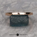 The Custom-Fit Straight Band in 14k rose gold, hammered