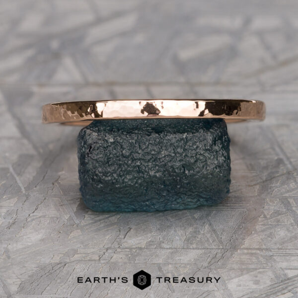 The Custom-Fit Straight Band in 14k rose gold, hammered The Custom-Fit Straight Band in 14k rose gold, hammered