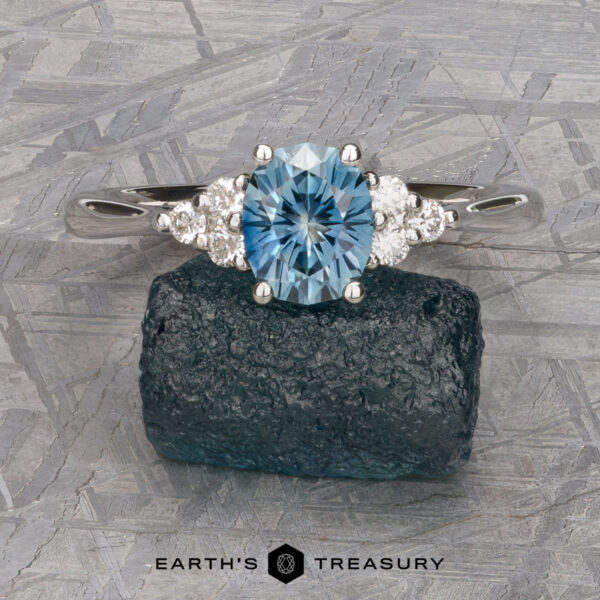 The "Kacie" ring in platinum with 1.19-carat Montana sapphire The "Kacie" ring in platinum with 1.19-carat Montana sapphire