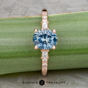 The "Fiona" ring in 14K rose gold with 1.30-carat Montana sapphire