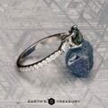 The Pave "Avalon" ring in platinum with 1.66-carat Australian sapphire