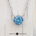 The "Glow" Necklace in 14k white gold with 0.86-carat Montana sapphire