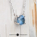 The "Glow" Necklace in 14k white gold with 0.86-carat Montana sapphire