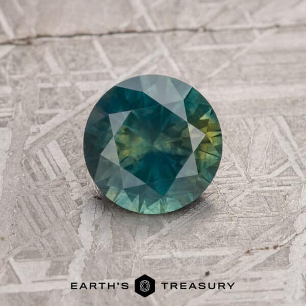 3.96-Carat Blue-Green and Yellow Particolored Montana Sapphire ( 3.96-Carat Blue-Green and Yellow Particolored Montana Sapphire (