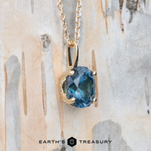 The "Flurry" pendant in 14K yellow gold with 1.56-carat Montana sapphire