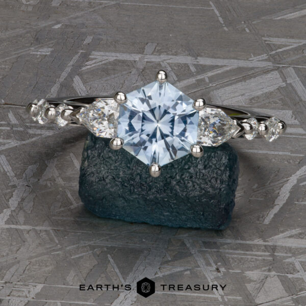 The "Morrigan" ring in platinum with 2.06-Carat Montana Sapphire The "Morrigan" ring in platinum with 2.06-Carat Montana Sapphire