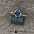 The "Faye" ring in 14k white gold with 0.94-Carat Songea Sapphire