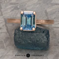 The "Mila" in 14k rose gold, hammered and brushed, with 1.93-Carat Montana Sapphire