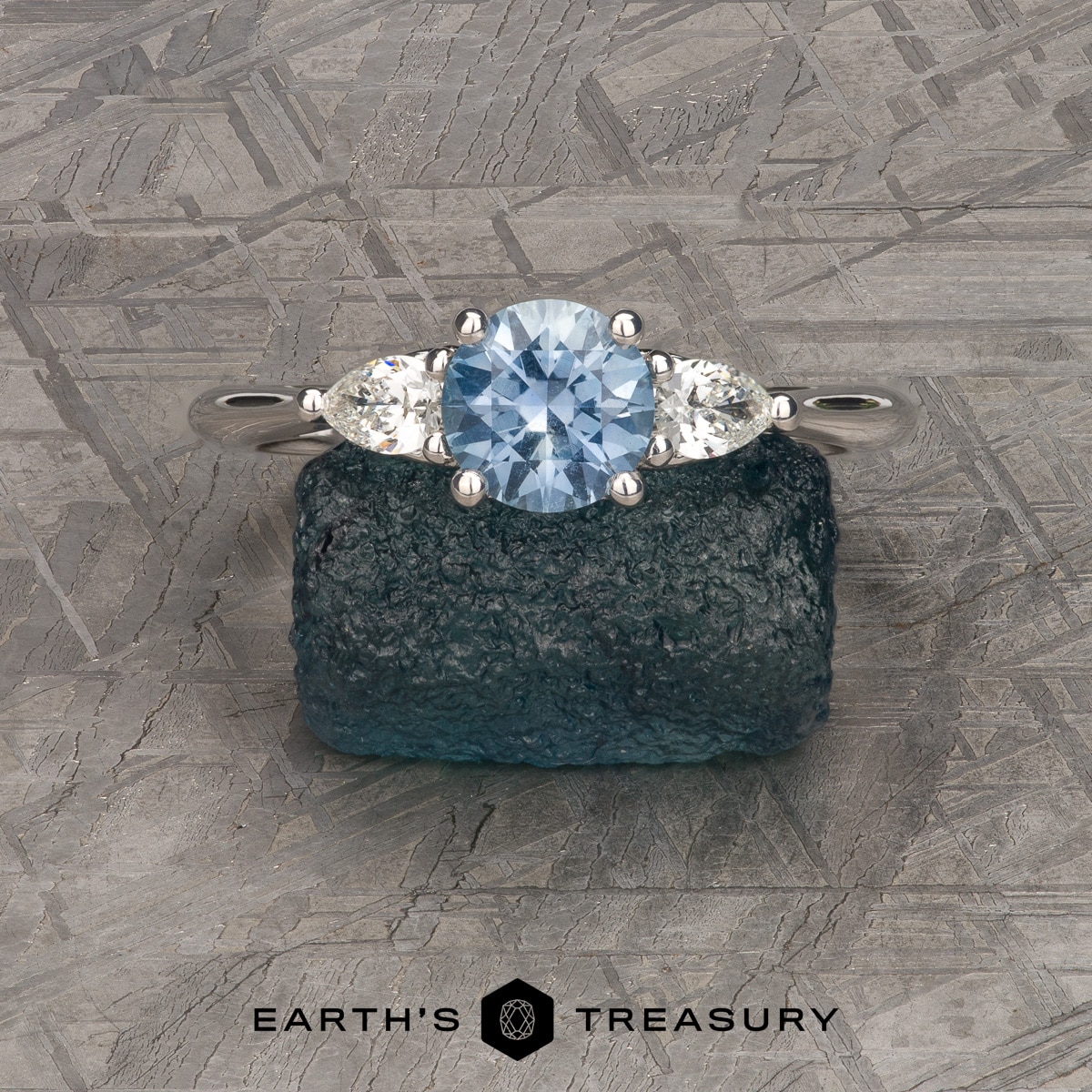 The "Multiflora" in 14k white gold with 0.78-Carat Montana Sapphire