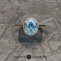 The “Ainsley” ring in 14k yellow gold with 3.60-Carat Montana Sapphire