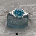The “Chiron” ring in platinum with 1.06-Carat Montana Sapphire