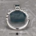 The “Cassiopeia” ring in platinum with 1.08-carat Montana Sapphire