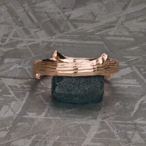 The Wide "Twyg" Wedding Band in 14k rose gold