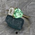 The “Toi Et Moi” Emerald-Cut in 14k yellow gold with 1.60-Carat Maine Tourmaline