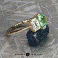 The “Toi Et Moi” Emerald-Cut in 14k yellow gold with 1.60-Carat Maine Tourmaline