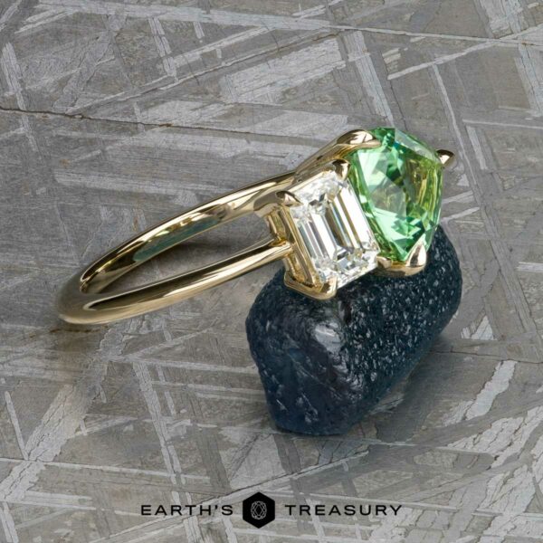 The “Toi Et Moi” Emerald-Cut in 14k yellow gold with 1.60-Carat Maine Tourmaline The “Toi Et Moi” Emerald-Cut in 14k yellow gold with 1.60-Carat Maine Tourmaline