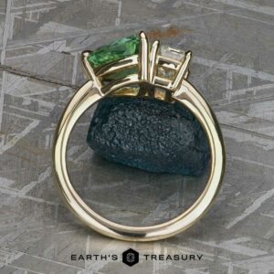 The “Toi Et Moi” Emerald-Cut in 14k yellow gold with 1.60-Carat Maine Tourmaline