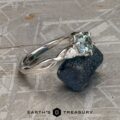 The “Elowen” in platinum with 1.19-carat Montana sapphire