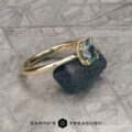 The “Ainsley” Solitaire in 14k yellow gold with 0.97-carat Montana sapphire