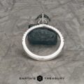 The Tapered Pave "Claire" in 14k white gold with 1.14-carat Montana sapphire