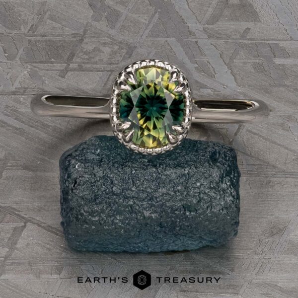 The “Ainsley” ring in 14k white gold with 0.94-Carat Australian Sapphire The “Ainsley” ring in 14k white gold with 0.94-Carat Australian Sapphire