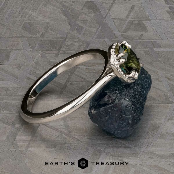 The “Ainsley” ring in 14k white gold with 0.94-Carat Australian Sapphire The “Ainsley” ring in 14k white gold with 0.94-Carat Australian Sapphire
