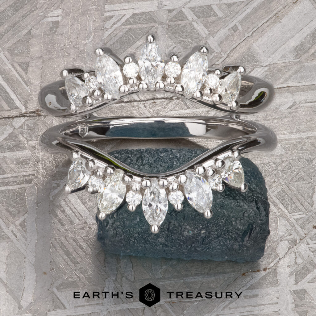 The "Alyona" Double Wedding Band Jacket in platinum