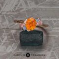The Deluxe “Nebula” ring in 14k rose gold with 1.54-Carat Montana Sapphire