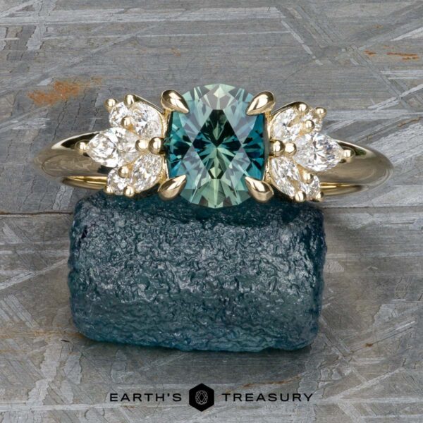 The “Rayne” ring in 14k yellow gold with 1.28-Carat Australian Sapphire The “Rayne” ring in 14k yellow gold with 1.28-Carat Australian Sapphire