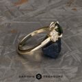 The “Rayne” in 14k yellow gold with 1.28-Carat Australian Sapphire
