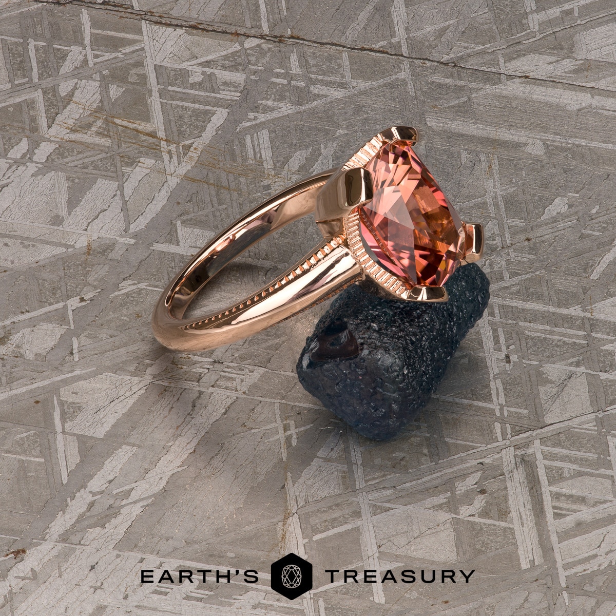 The "Narcissus" ring in 14k rose gold with 2.78-Carat Tourmaline