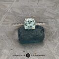 The Pave "Katya" ring in platinum with 1.60-Carat Montana Sapphire