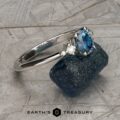 The “Selene” Ring in platinum with 0.84-Carat Montana Sapphire