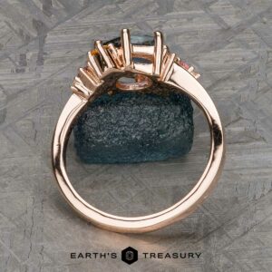 The Deluxe "Nebula" ring in 14k rose gold with 2.00-carat Montana sapphire
