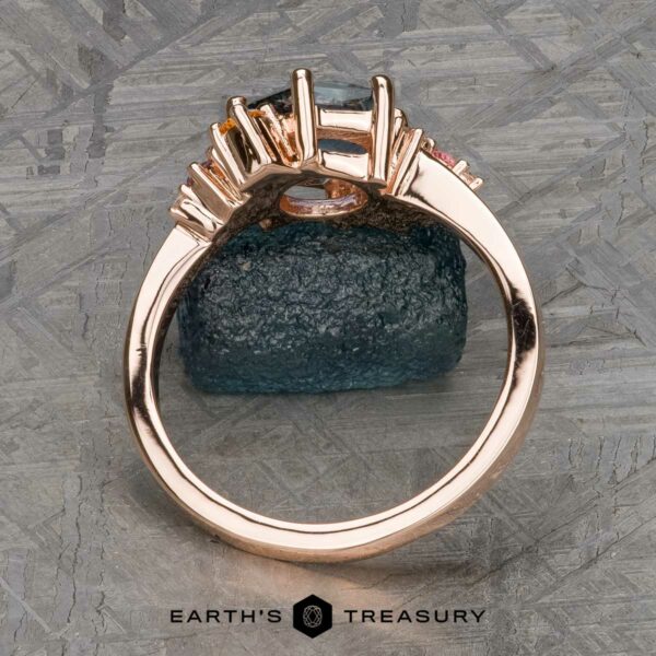 The Deluxe "Nebula" ring in 14k rose gold with 2.00-carat Montana sapphire The Deluxe "Nebula" ring in 14k rose gold with 2.00-carat Montana sapphire