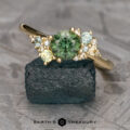 The Deluxe "Nebula" ring in 14k yellow gold with 1.02-carat Australian sapphire
