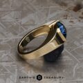 The "Declan" Wedding Band in 14k yellow gold, custom version with 8x10mm stone