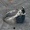 The “Guinevere” ring in platinum with 2.13-carat Montana sapphire