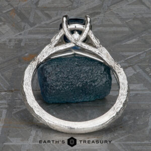 The “Guinevere” ring in platinum with 2.13-carat Montana sapphire