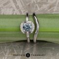 The "Alexia" ring in 14k white gold with 0.99-Carat Montana Sapphire alongside the custom-fit contour band in 14k white gold
