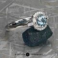 The "Alexia" ring in 14k white gold with 0.99-Carat Montana Sapphire