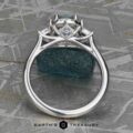 The "Alexia" ring in 14k white gold with 0.99-Carat Montana Sapphire