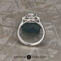 The "Alexia" ring in 14k white gold with 0.99-Carat Montana Sapphire