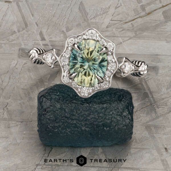 The "Cordelia" ring in 14k white gold with 1.20-Carat Montana Sapphire The "Cordelia" ring in 14k white gold with 1.20-Carat Montana Sapphire