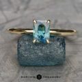 The "Ripple" ring in 14k yellow gold with 0.89-carat Montana sapphire