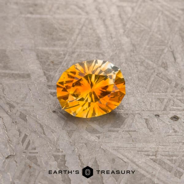 1.24-Carat Orange-Yellow Particolored Montana Sapphire (Heated)